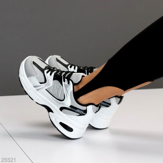 Повсякденні модельні сірі зимові кросівки доступна ціна | Зображення 3