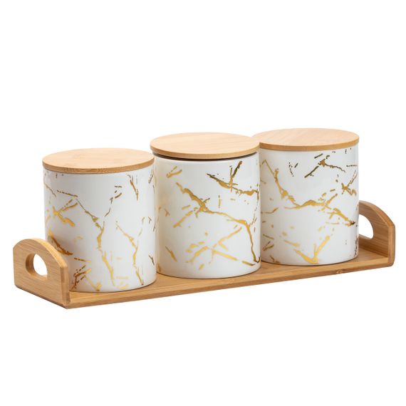 Банки для сыпучих продуктов, набор из 3 шт по 650 мл HP1209 | Зображення 4