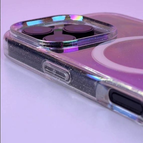 Чехол TPU Galaxy Sparkle (MagFit) для Apple iPhone 16 Pro (6.3") Chroma+Glitter | Зображення 5
