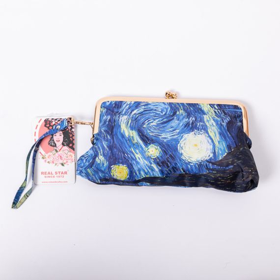 Парасолька механічна Ван Гога «Зоряна ніч» міцна надійна з поліестеру діаметр 91 см HP-23-1BL | Зображення 6