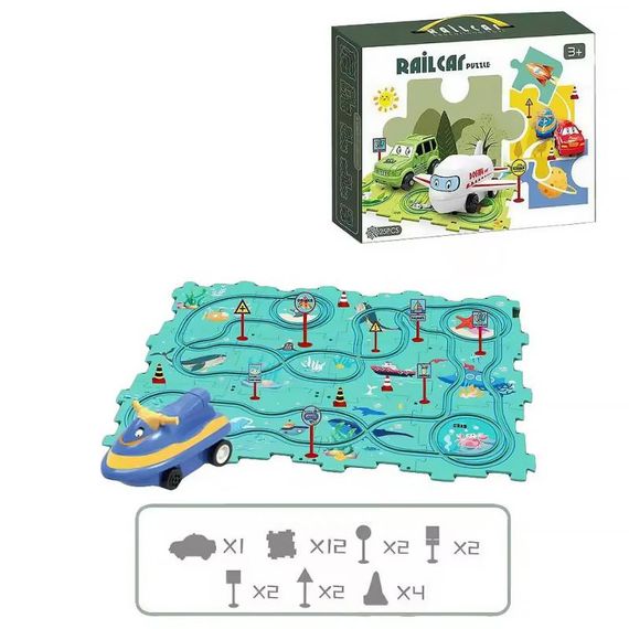 Розвиваюча іграшка-пазл SHT 1103C Ocean World (25pcs) Turquoise | Зображення 1