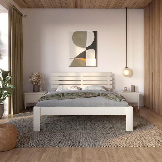 Двоспальне дерев&#039;яне ліжко Mebigrand Техас Айворі (S0505Y30R) 160х200 см (MBG-6965)