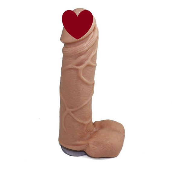 Крафтовое мыло-член с присоской Чистий Кайф Brown size L, натуральное sexstyle