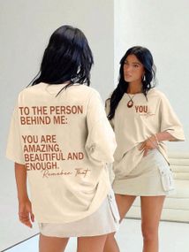 Футболка жіноча з принтом повсякденна XL Бежевий