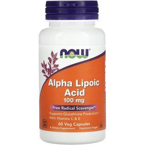 Альфа-ліпоєва кислота NOW Foods Alpha Lipoic Acid 100 mg 60 Veg Caps