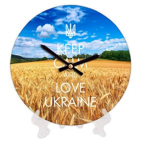 Годинник настінний круглий Love Ukraine 18 см (CH18_P_15S086)