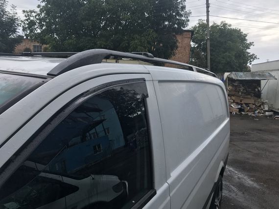 Перемички на рейлінги під ключ (2 шт) Сірий для Mercedes Vito W639 2004-2015рр | Зображення 4
