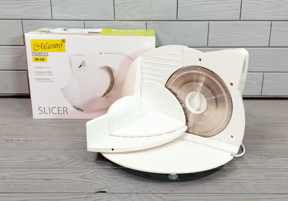 Електричний слайсер-ломтерізка Maestro MR-590 для нарізки м'яса, сиру, хліба та овочів | Зображення 6