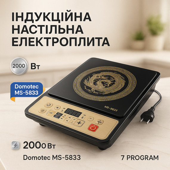 Плита переносная для дома Domotec, Комфорочная электроплита, Хорошая индукционная плита TO-20