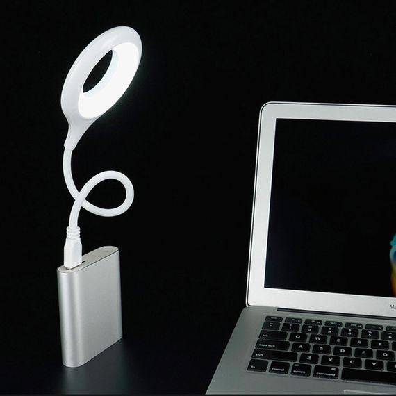 Гибкая USB лампа с голосовым управлением, 24 LED / Светильник с зарядкой от повербанка / Led фонарик для | Зображення 3