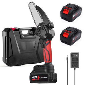 Акумуляторна міні пила в кейсі + 2 акумулятори 48В / Ланцюгова електропила / Ручна електропилка для саду