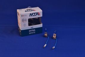 Лампа автомобільна H3 12 V 55 W PK22S EXTRA WHITE (2шт) (ближна/дальна, протитуманна) MTA 80315 EWB21