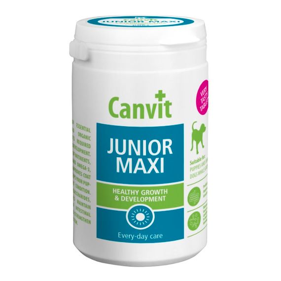 Вітаміни Сanvit Junior Maxi for dogs для здорового розвитку цуценят та юніорів великих порід 230 гр