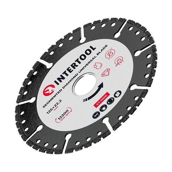 Диск алмазний універсальний сегментний 125**22.2 мм, на кутову шліфувальну машину INTERTOOL CT-1000 | Зображення 2