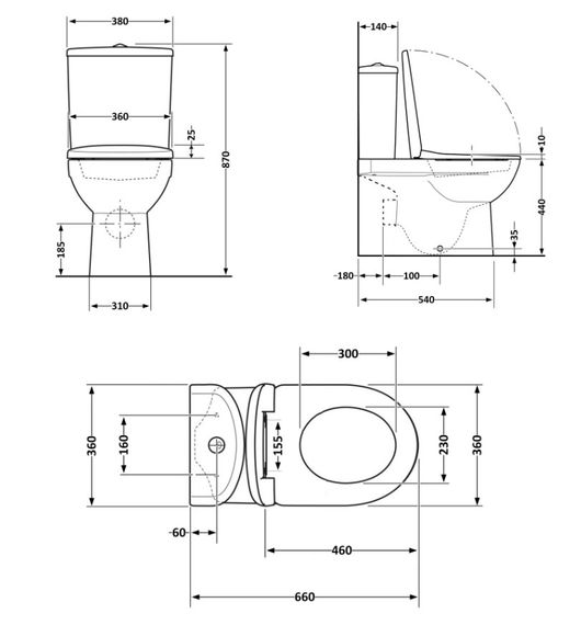 Унітаз підлоговий Qtap Robin New Ultra Quiet з сидінням Slim Duroplast/ Soft-close/ Quick Release QT13226083AW | Зображення 9
