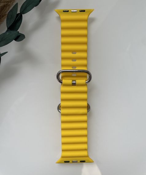Силіконовий ремінець для Smart Watch Ocean Band 42/44/45/49 (Жовтий) | Зображення 5