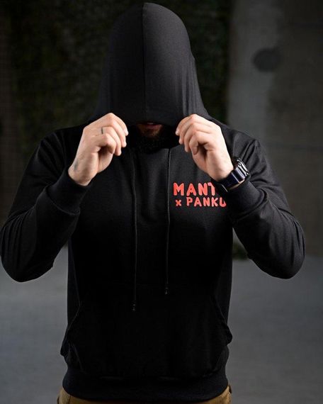 Худи manto x panku black ПП7877 | Зображення 5