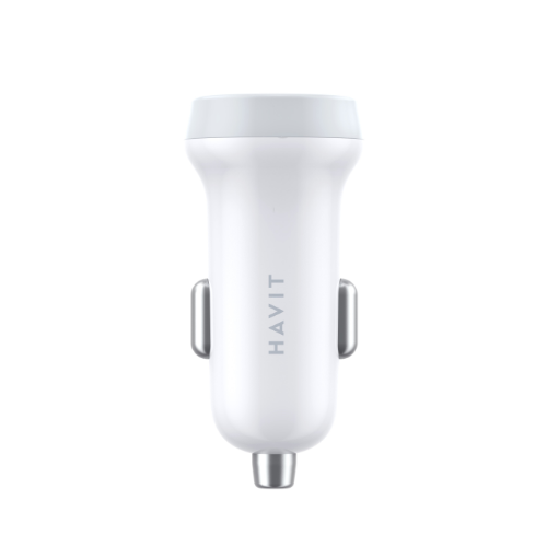 Автомобільний зарядний пристрій Havit HV-CC2008 2USB білий | Зображення 1