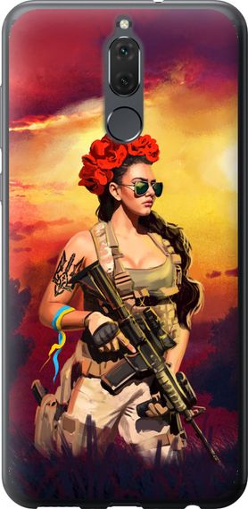 Чехол на Huawei Mate 10 Lite Украинка с оружием "5316u-1240-17620"