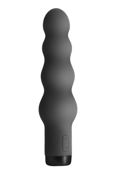 Вибратор S Pleasures Bullets Obsidian, черный, в виде ряда шариков, 10 режимов, диаметр 4,2 см sexstyle