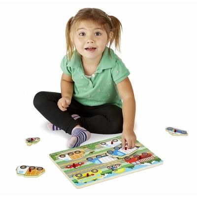 Розвиваюча іграшка Melissa&amp;Doug Пазл Вгадай машинку (MD19051) | Зображення 3