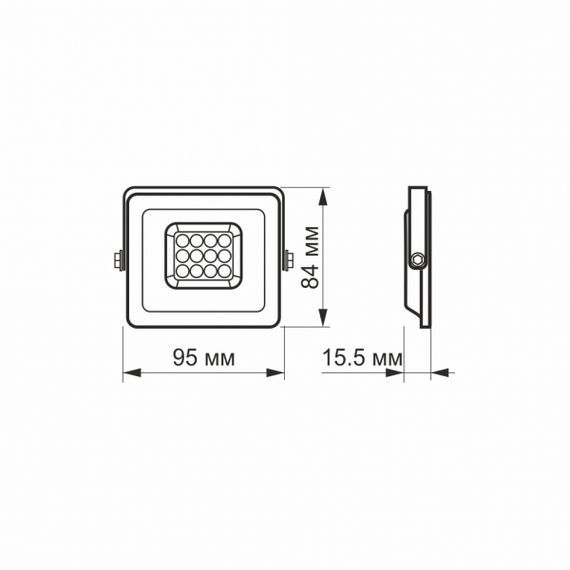 LED прожектор VIDEX F2e 10W 5000K | Зображення 5