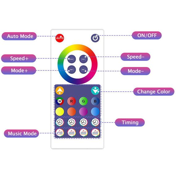 Модульный настінний світильник LED RGB 5V соты SAL-011B 6pcs Bluetooth USB with app White | Зображення 6