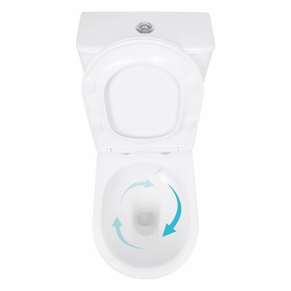 Унитаз напольный Qtap Evia Ultra Quiet 630×350×795 мм с сиденьем Soft-close, White QTEVI27W49258 | Зображення 5