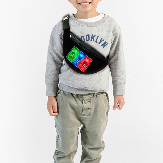 Сумка-бананка дитяча герої в масках з принтом, 32х15см, для хлопчика, сумка через плече (00134)