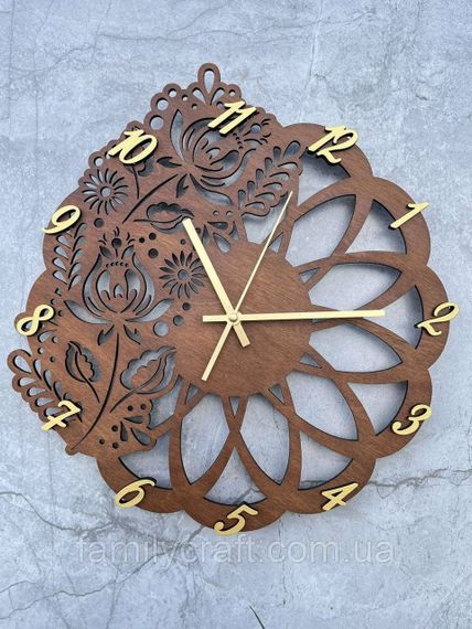 Настінний дерев'яний годинник з фанери Оригінальний годинник  Декор для дому, офісу, подарунок | Зображення 3
