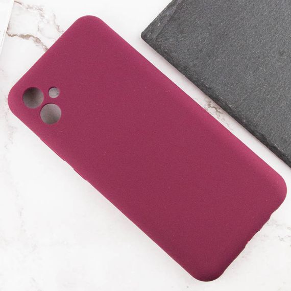 Чехол Silicone Cover Lakshmi Full Camera (AAA) для Samsung Galaxy A04e Бордовый / Plum | Зображення 4