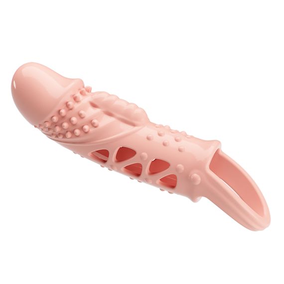 Насадка на член - Pretty Love Cecelia Vibrating Penis Sleeve Flesh | Зображення 2