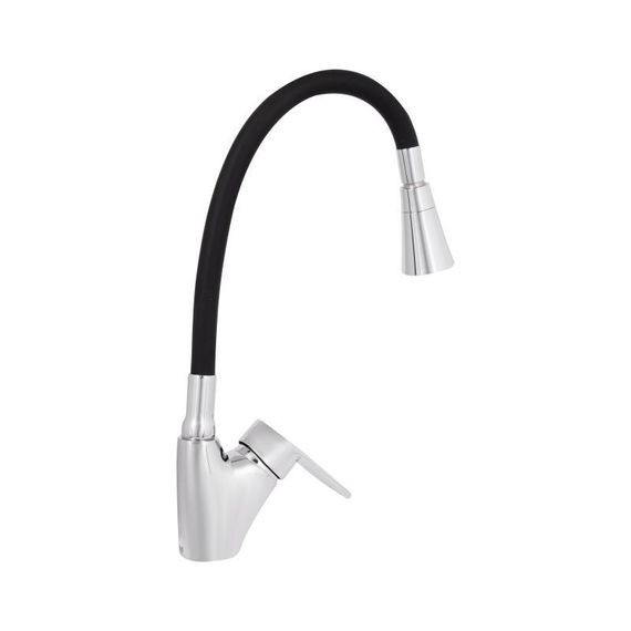 Смеситель для кухни Lidz Tani 007F3 с гибким изливом (k40) LDTAN007F3BCR37649 Chrome/Black | Зображення 3