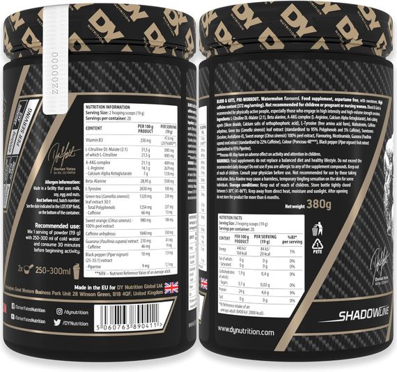 Передтренувальна добавка Dorian Yates Blood and Guts 380g (Watermelon) | Зображення 1