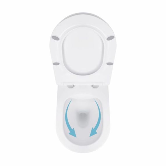 Унитаз подвесной Qtap Jay безободковый с седалием Soft-close QT07335176W | Зображення 5