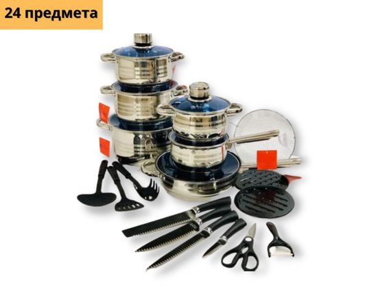 Набор кастрюль из нержавеющей стали 24 предмета XPRO TK-00099 (41145-00099_2269) | Зображення 1