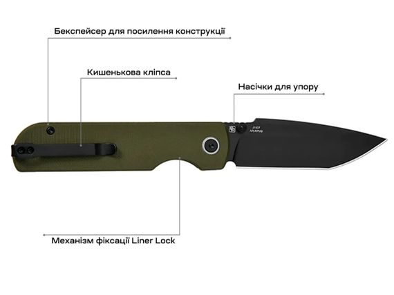 Ніж CJRB Nova Green PVD | Зображення 4