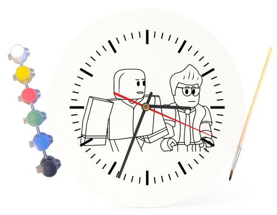 Детский набор для творчества часы раскраска Виртуальная игра 30 см (Г0176) | Зображення 3