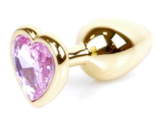 Анальний затор Boss Series - Jewellery Gold Heart PLUG Rose S, BS6400036 sexstyle | Зображення 1