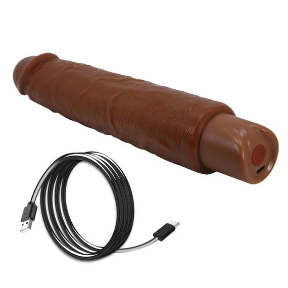 Реалістичний вібратор, що перезаряджається Pretty Love - Soren Realistic Vibrating Dildo Brown, BW-500083-1 Sex Aura | Зображення 9