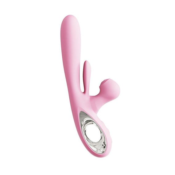Многофункциональный розовый вибратор Bliss Bunny Sex Aura | Зображення 1