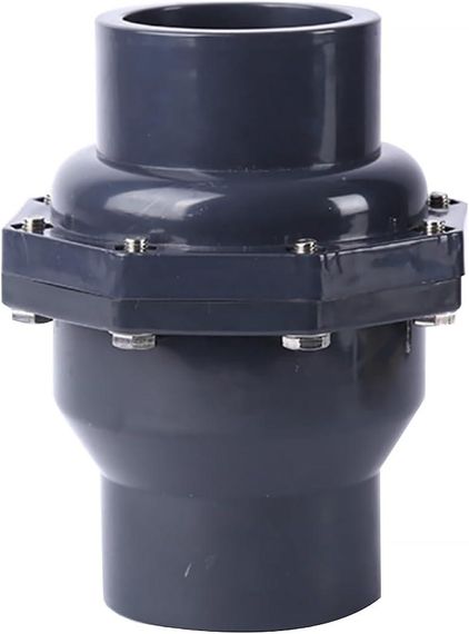 Обратный клапан ПВХ DN32 (40 мм) с двойным соединением обратный ход, для труб под давлением для напорной трубы