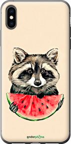 Чохол на iPhone XS Max Єнотик з кавуном "4605t-1557-2448"