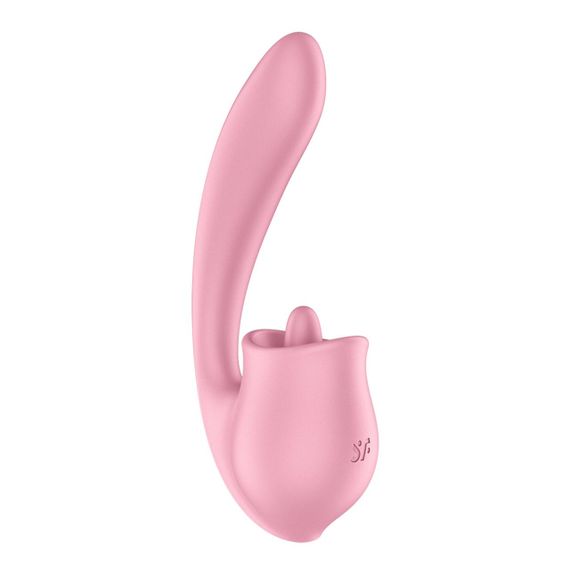 Вагінально-кліторальний вібратор Satisfyer Tongue Genius з язичком Sex Aura | Зображення 1