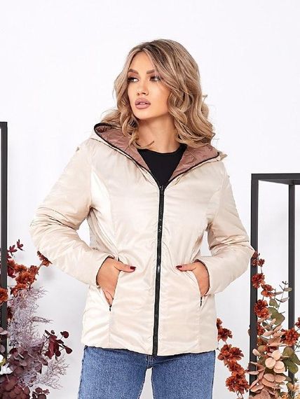 Куртка двостороння, арт.185, кава / беж | Зображення 2