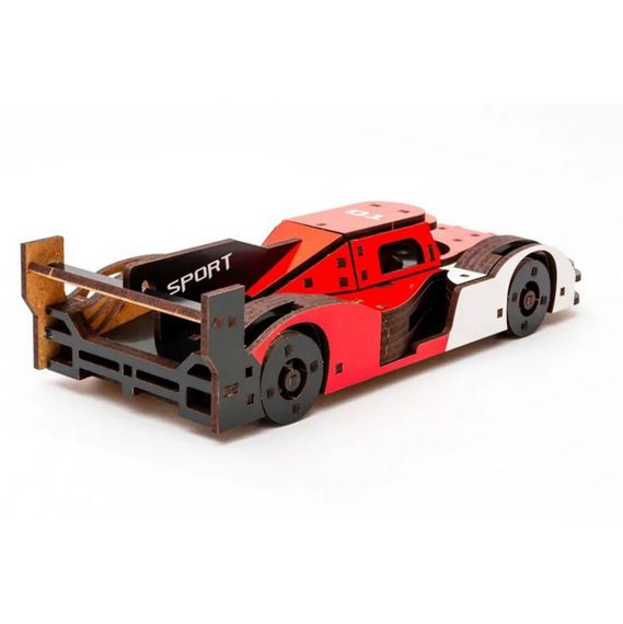Деревянный 3D конструктор Racing Car Puz-01037, 146 деталей | Зображення 4