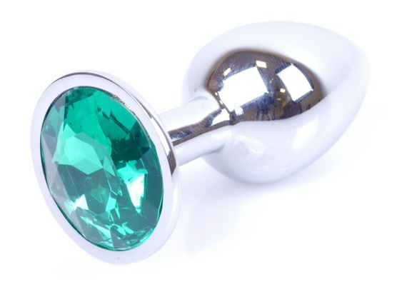 Анальний затор Boss Series - Jewellery Silver PLUG Green S, BS6400011 sexstyle | Зображення 1