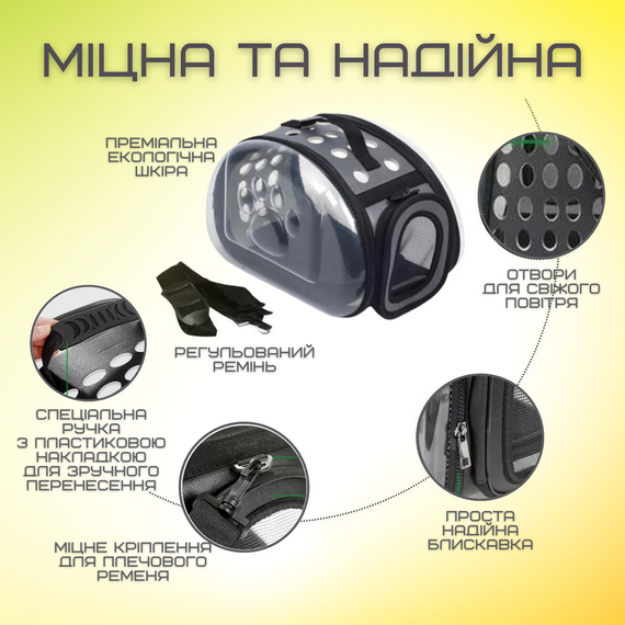 Сумка Переноска Для Небольших Домашних Животных и Грызунов до 2 кг Складная Сумка Переносная Для Попугаев Хомячков Шиншилл 35*20 | Зображення 3