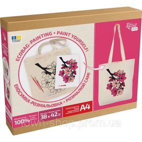 Набор для творчества экосумка-раскраска "Flowers" N0003653, 38х42 см