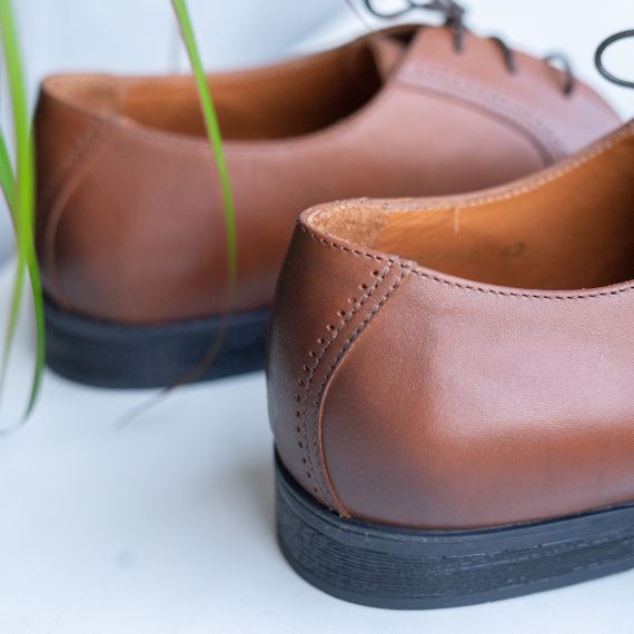 Коричневі класичні туфлі дербі 41 розмір | Зображення 4